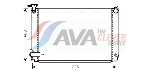 Chladič, chlazení motoru AVA Clever Choice TO2462 – OE 1604120351 Chladič, chlazení motoru AVA Clever Choice TO2462 – OE 1604120351
