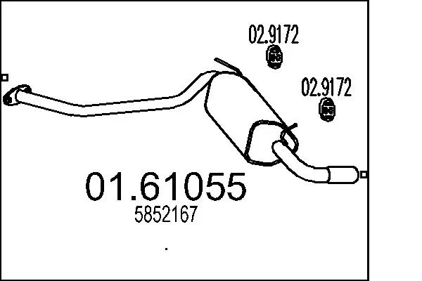 Zadni tlumic vyfuku MTS 01.61055 – OE 5852167