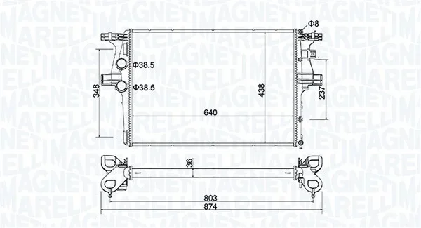 Chladič, chlazení motoru MAGNETI MARELLI 350213204600