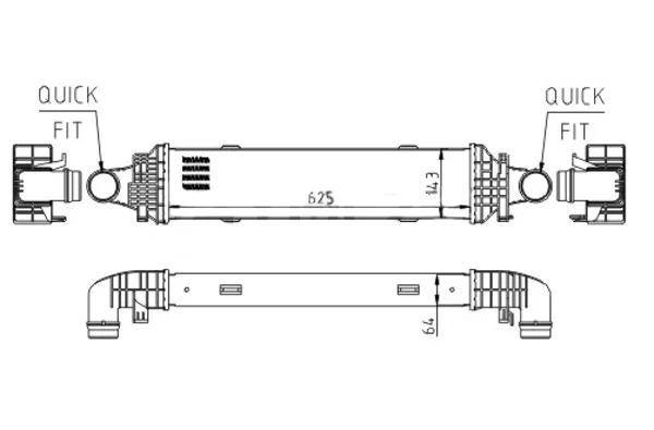 CHLADIČ MERCEDES C-CLASS W204 07- HART 612565