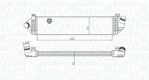 Chladič turba MAGNETI MARELLI 351319204370 Chladič turba MAGNETI MARELLI 351319204370