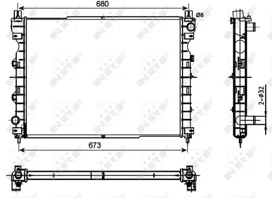 Chladič, chlazení motoru NRF 53096