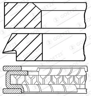 Sada pistnich krouzku GOETZE ENGINE 08-423700-00 – OE 12140-77E00