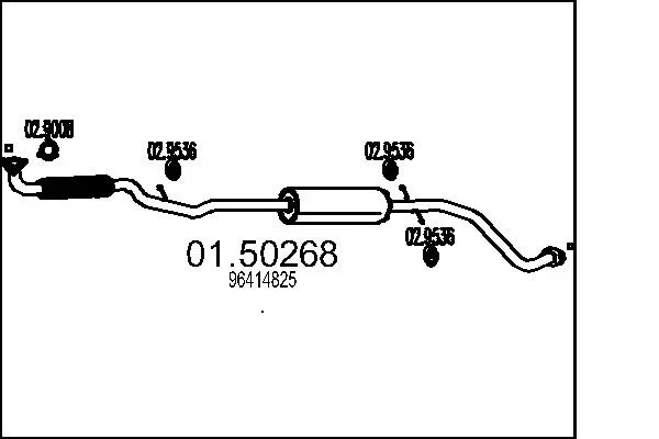 Stredni tlumic vyfuku MTS 01.50268 – OE 96414825 Stredni tlumic vyfuku MTS 01.50268 – OE 96414825