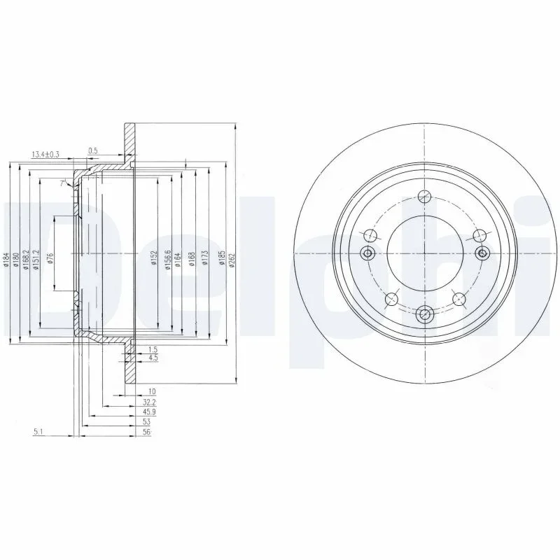 Brzdový kotouč DELPHI BG4082C