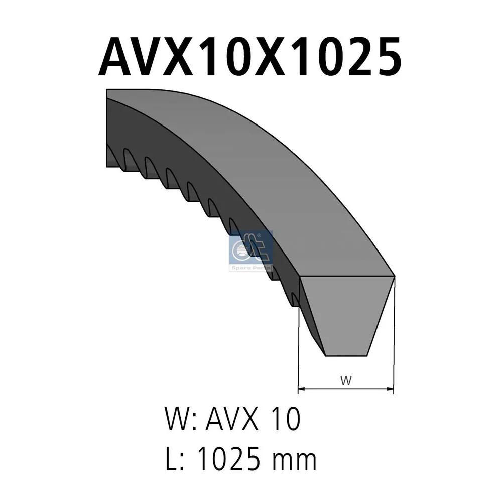 Klínový řemen DT Spare Parts 4.80562 Klínový řemen DT Spare Parts 4.80562