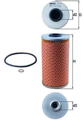 Olejový filtr KNECHT OX103D