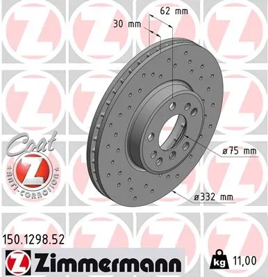 Brzdový kotouč ZIMMERMANN 150.1298.52