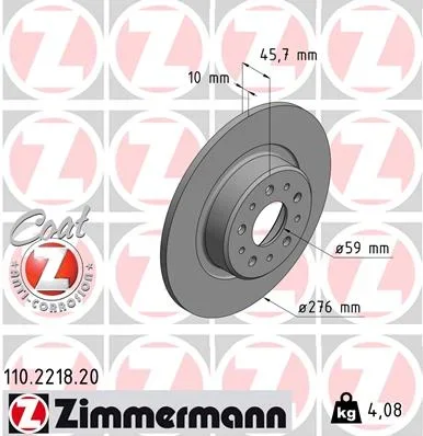 Brzdový kotouč ZIMMERMANN 110.2218.20