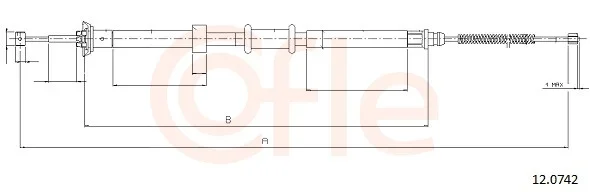 Tazne lanko, parkovaci brzda COFLE 12.0742 – OE 51787259