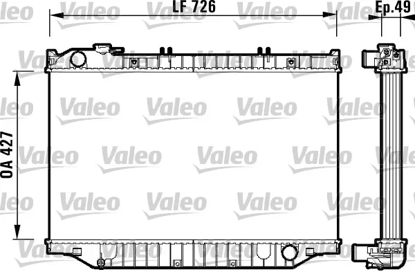 Chladič, chlazení motoru VALEO 732415 Chladič, chlazení motoru VALEO 732415