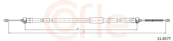 Tazne lanko, parkovaci brzda COFLE 11.6577 – OE 365302756R