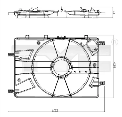 Drzak, vetrak chladice TYC 825-0016-1 Drzak, vetrak chladice TYC 825-0016-1