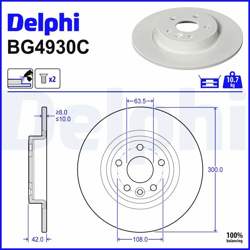 Brzdový kotouč DELPHI BG4930C