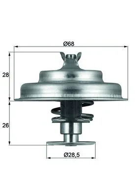 Termostat, chladivo MAHLE TX7580D Termostat, chladivo MAHLE TX7580D