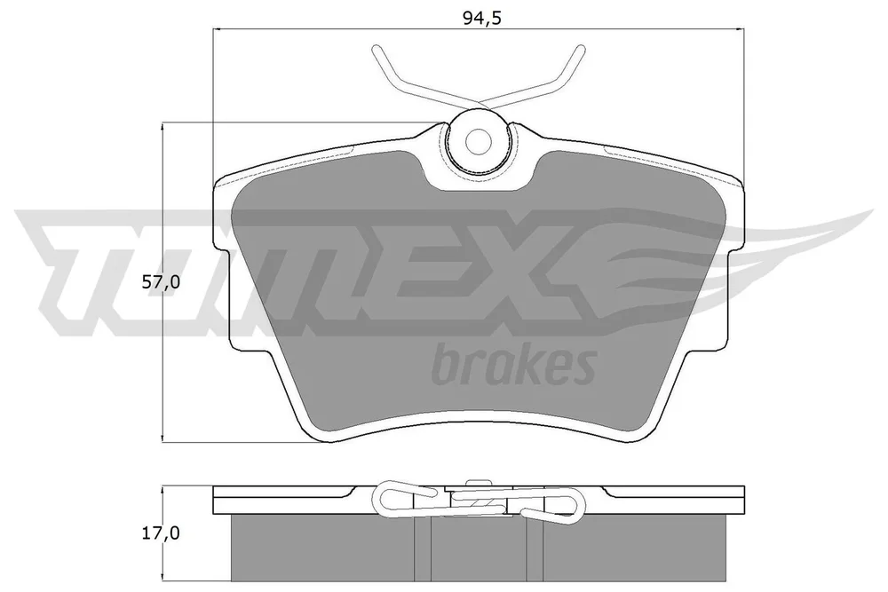 Sada brzdových destiček, kotoučová brzda Tomex Brakes TX13-09