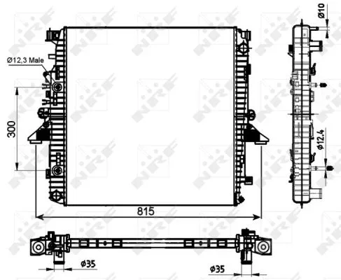 Chladič, chlazení motoru NRF 53097