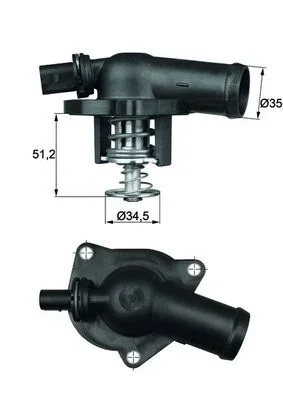 Termostat, chladivo MAHLE TI17109