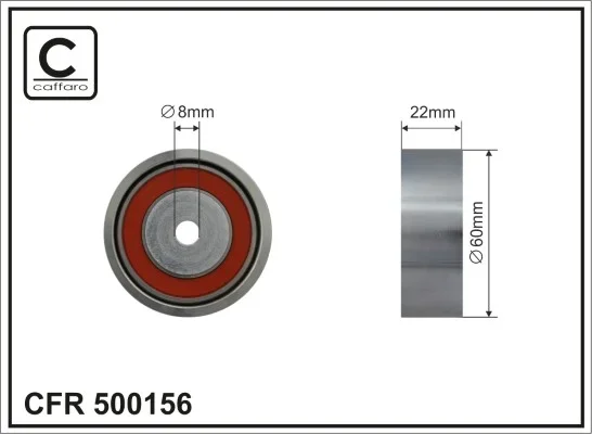 Vratna/vodici kladka, klinovy zebrovy remen CAFFARO 500156