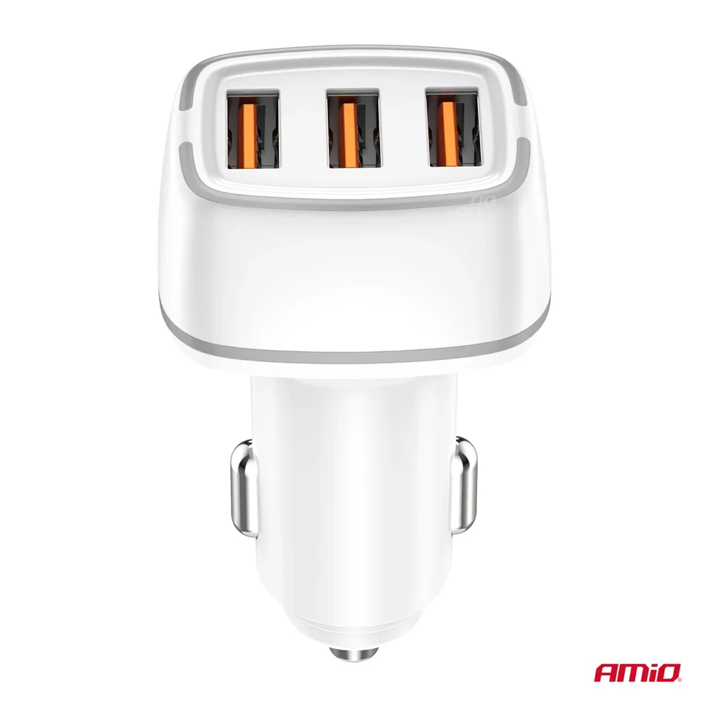 Nabíječka do auta 2x USB-A + USB-C 32W 12/24V AMiO-03890 - Obrázek 4