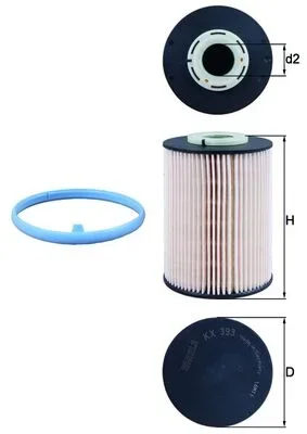 Palivový filtr MAHLE KX393D