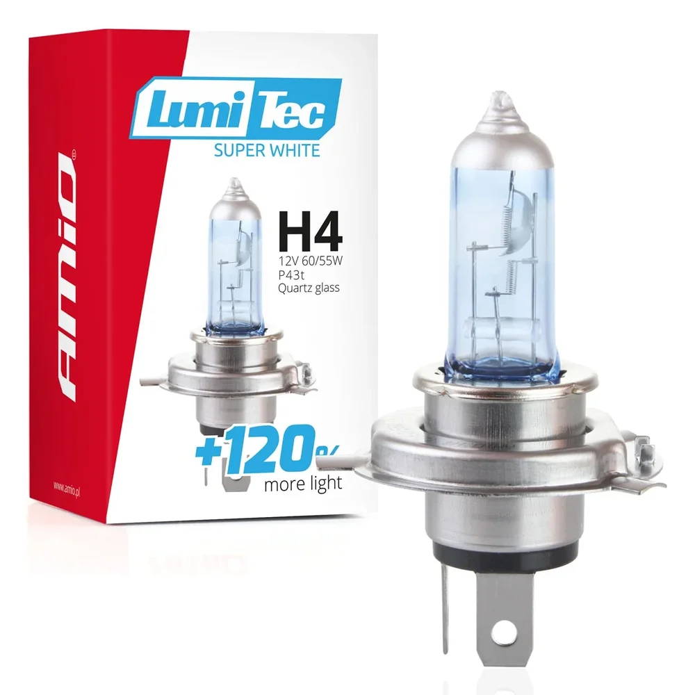 ZAROWKA 12V H4 60/55W LUMITEC SUPER WHIT AMIO 02137 ZAROWKA 12V H4 60/55W LUMITEC SUPER WHIT AMIO 02137