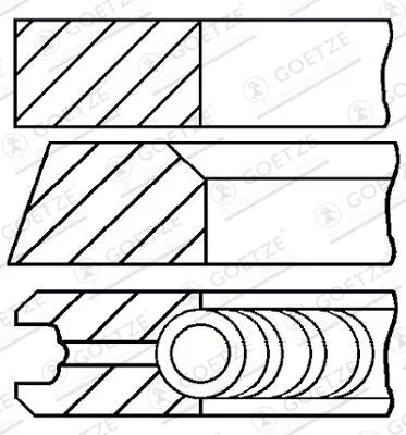 Sada pistnich krouzku GOETZE ENGINE 08-318700-10 – OE 064033