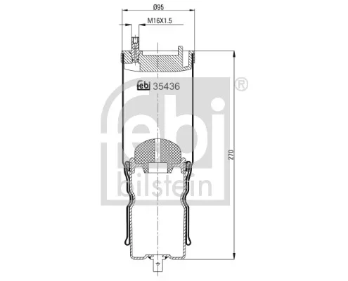 Mech, zaveseni kabiny FEBI BILSTEIN 35436 Mech, zaveseni kabiny FEBI BILSTEIN 35436