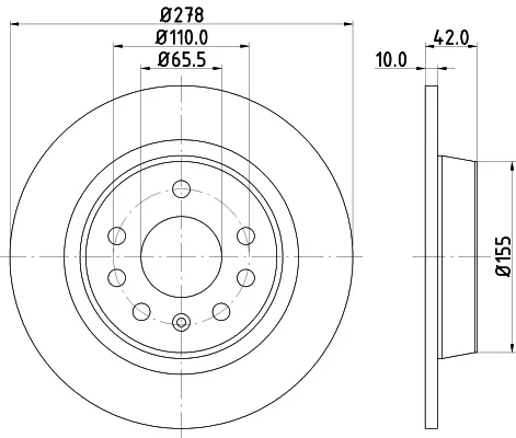 Brzdový kotouč HELLA 8DD355119-111