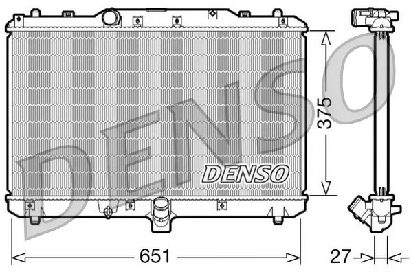 Chladič, chlazení motoru DENSO DRM47022 Chladič, chlazení motoru DENSO DRM47022