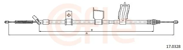 Tazne lanko, parkovaci brzda COFLE 17.0328 – OE 36530EY10A