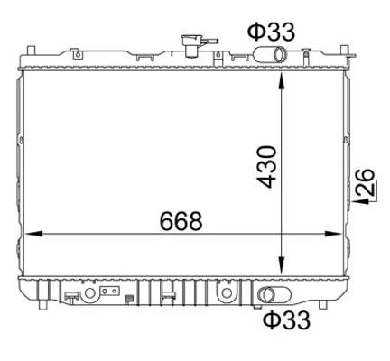 CHLADIČ KIA CARENS 2.0CRDI 02- HART 611872