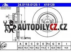 AT 418129 P/L brzdový kotouč ATE