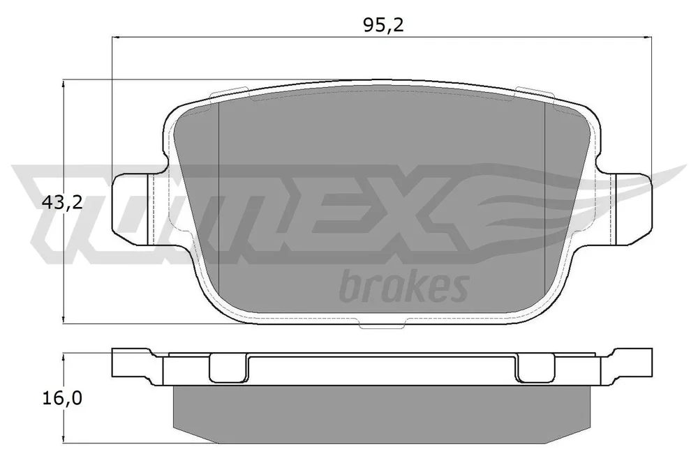 Sada brzdových destiček, kotoučová brzda Tomex Brakes TX14-48