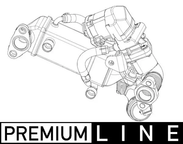 Chladič, recirkulace spalin MAHLE CE10000P Chladič, recirkulace spalin MAHLE CE10000P