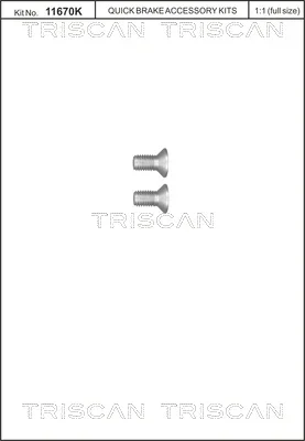 Šroub, brzdový kotouč TRISCAN 8105116011