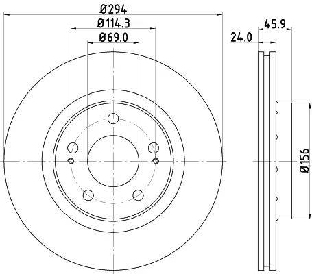 Brzdový kotouč HELLA 8DD355111-571