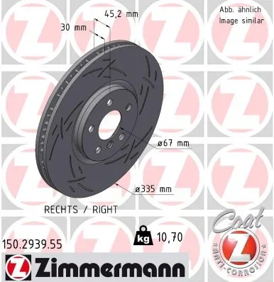 Kotouč brzdový ZIMMERMANN 150.2939.55