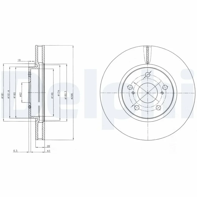 Brzdový kotouč DELPHI BG4139C