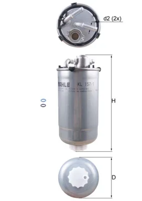 Palivový filtr KNECHT KL157/1D