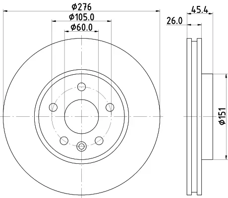 Brzdový kotouč HELLA 8DD355122-841