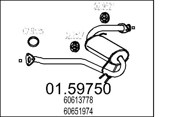 Stredni tlumic vyfuku MTS 01.59750