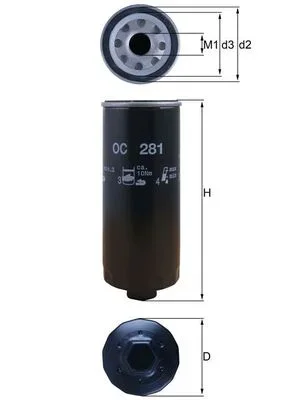 Olejový filtr MAHLE OC281