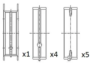 Hlavní ložiska klikového hřídele FAI AutoParts BM1049-STD