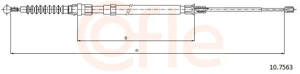 Tazne lanko, parkovaci brzda COFLE 10.7563 – OE 8J0609721E