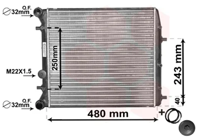 Chladič, chlazení motoru VAN WEZEL 76002005
