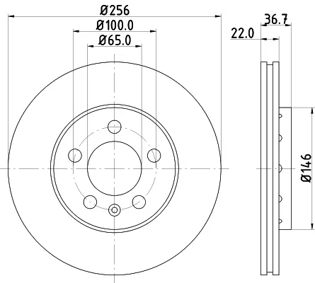 Brzdový kotouč HELLA 8DD355105-361