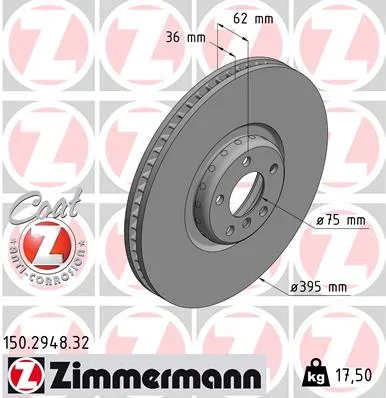 Brzdový kotouč ZIMMERMANN 150.2948.32