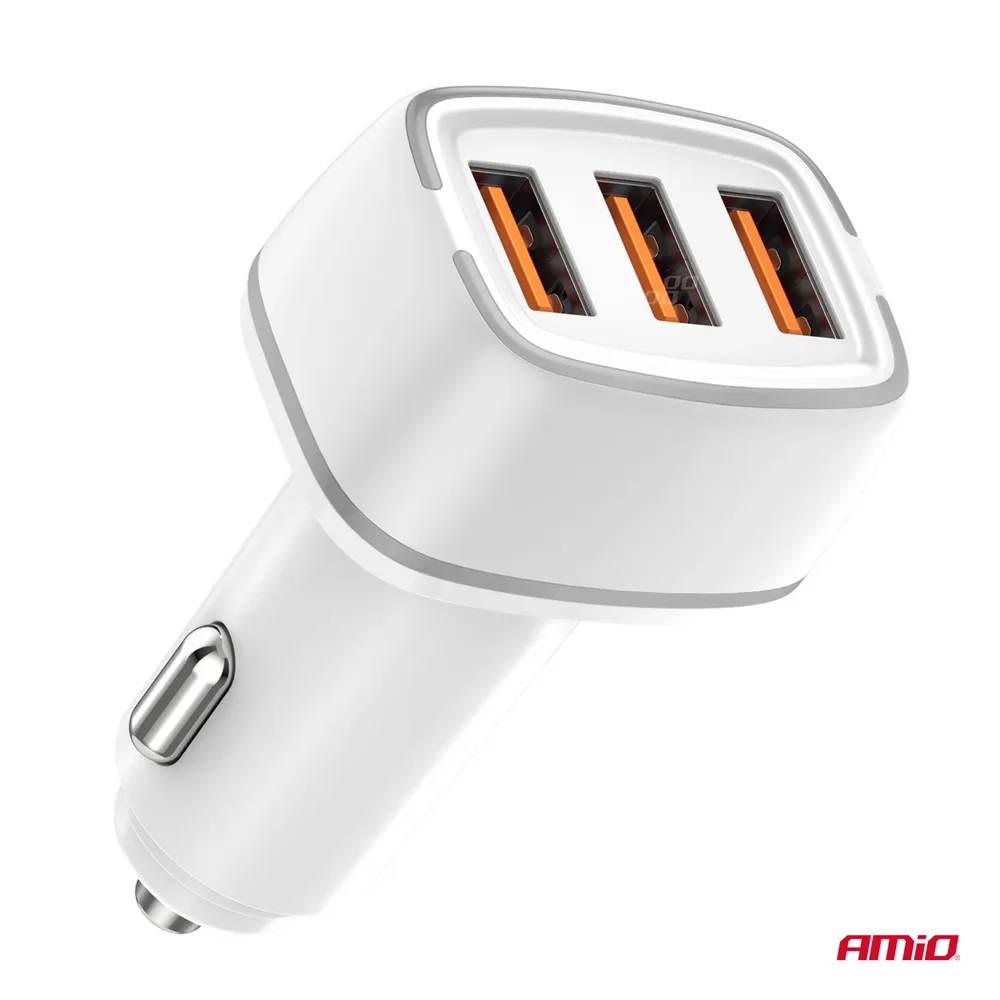 Nabíječka do auta 2x USB-A + USB-C 32W 12/24V AMiO-03890 - Obrázek 3
