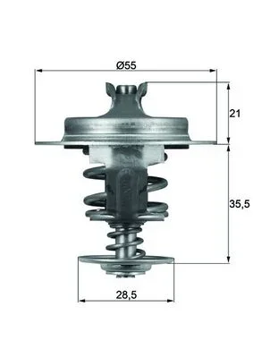 Termostat, chladivo MAHLE TX6783D